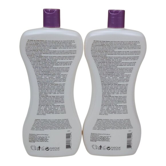 Biosilk Color Therapy Shampoo 2 Pk Sulfate Paraben Free Jumbo 34 oz Colored Hair - Picture 2 of 7
